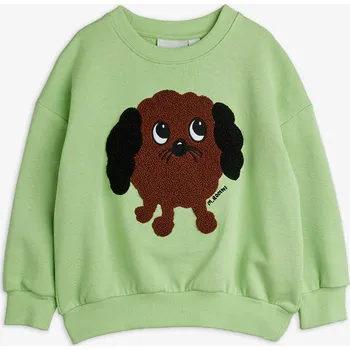 Dívčí mikina Mikina přes hlavu Doggie zelená Mini Rodini velikost: 92/98