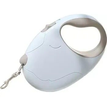 Vodítko pro psa TopTechnology Samonavíjecí vodítko pro malé a střední psy bez zamotání, 3m (šedá modrá)