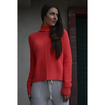 Dámský svetr KORÁLOVÝ SVETROVÝ ROLÁK Rino Pelle