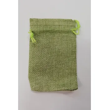 Sáček na potraviny Sáček jutový světle zelený 9x7 cm