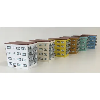 Příslušenství k autodráze RC autodráhy Bytový dům vyšší -DM 3 76 Barva: Slonová kost