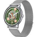 ARMODD Slim stříbrná s kovovým řemínkem + silikonový řemínek