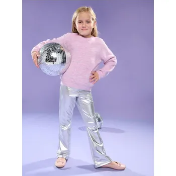 Dívčí oblečení Sinsay - Kalhoty flare - sříbrná - 933GH-SLV - 933GH-SLV-134