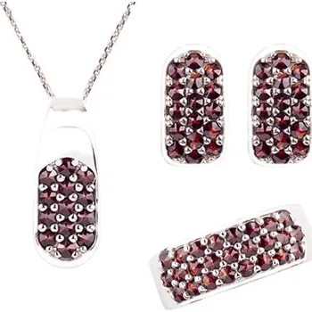 Souprava šperků granát souprava Set 206 (Set 206) Velikost: 61, povrchová úprava: zlacené