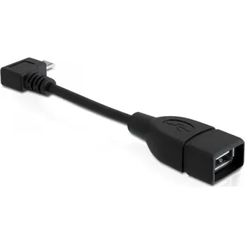 USB hub Delock Adapter USB microUSB samec pravoúhlý > USB 2.0 samice OTG 11cm (83104) 83104