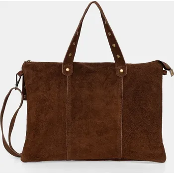 Semišová taška na notebook Answear.LAB 1365.hak hnědá 88X, vel. ONE SIZE