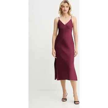Dámské šaty Šaty Armani Exchange vínová barva, midi, 8NYA59 YNZ5Z 8NYA59.YNZ5Z. 93X, vel. 36