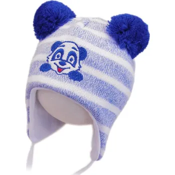 Kojenecká čepice ROCKINO Dětská zimní čepice medvídek, modrá Varianta: 38cm