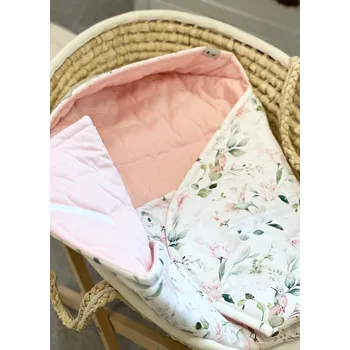 Dětská deka Deka do autosedačky - jarní zahrada s ptáčky s prošívaným velvetem