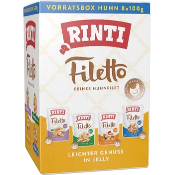 Krmivo pro psa Rinti Filetto Multibox Adult kapsičky v želé 4 druhy 8x 100 g