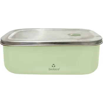 Svačinový box Bioloco Nerezový svačinový box (800 ml) - Světle zelený