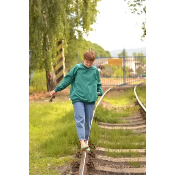 Pánská mikina Mikina Lahvově zelená