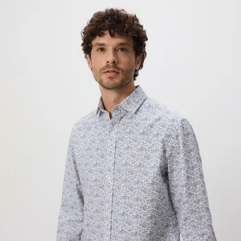 Pánská košile Reserved - Košile slim fit z&nbsp;egyptské bavlny - bleděmodrá - RJ180-05P - RJ180-05P-M