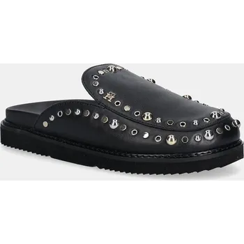 Dámské pantofle Pantofle Tommy Hilfiger TH EMBELLISHED PINS MULE dámské, černá barva, FW0FW09166 99X, EUR 36