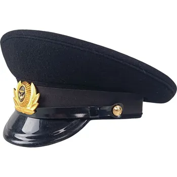 Klobouk ARMÁDNÍ ORIGINÁL RUSKO Námořní ruská brigadýrka s odznakem černá originál Velikost: 55