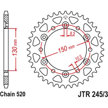 Řetězová sada pro motocykl Rozeta HONDA NX 650 Dominator rok 88-90