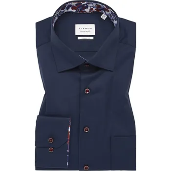 Košile Eterna Modern Fit Twill neprůhledná navy 8824_19X15K velikost: 48, délka rukávu: dlouhý rukáv