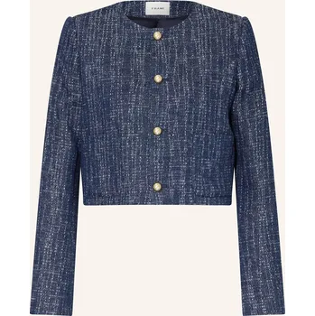 Dámský blejzr Frame Dámská Bunda Hranatého Střihu The Tweed Z Tvídu, tmavě...