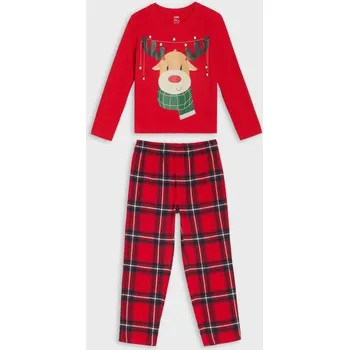 Sinsay - Dvoudílné vánoční pyžamo s potiskem soba - červená - 048DP-33X - 048DP-33X-98