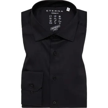 Pánská košile Košile Eterna Modern Fit Functional černá 3377_39X18K velikost: 42, délka rukávu: dlouhý rukáv
