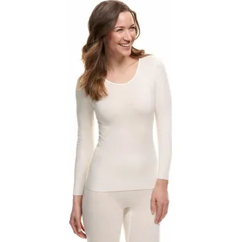 MEDIMA Funkční dámské termo tričko s dlouhým rukávem – lehké spodní prádlo z angory 1179/100 Velikost: XXL| bílá