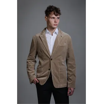 Pánské sako Pánské manšestrové sako Barva: Béžová, Velikost: 56, Střih: REGULAR FIT