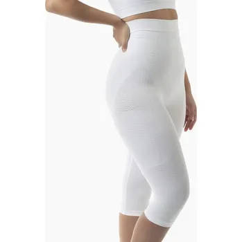 Farmacell Dámské stahovací 3/4 legíny z mikrovlákna – formující s push-up efektem a mikromasáží FC 323/bíla Velikost: XXL | Bílá