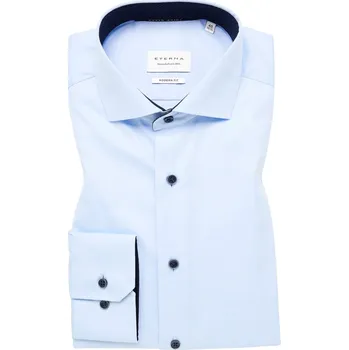 Pánská košile Košile Eterna Modern Fit Twill neprůhledná modrá 8819_10X15V velikost: 38, délka rukávu: dlouhý rukáv