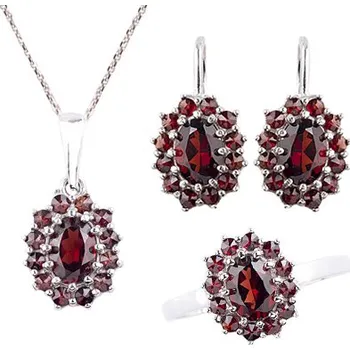 Souprava šperků granát souprava Set 210 (Set 210) Velikost: 64, povrchová úprava: zlacené