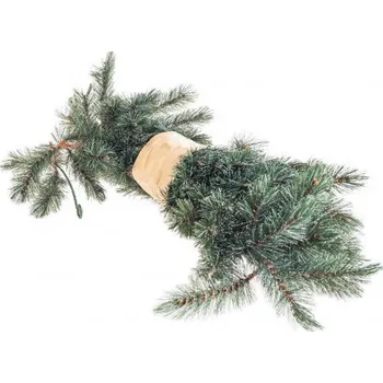 umělá květina Umělá girlanda zasněžená, FOREST, délka 180 cm, zeleno - modrá