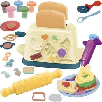 Velká plastová sada pro děti - toaster + doplňky