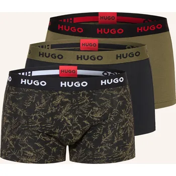 Pánská móda Hugo Pánské Boxerky, 3 Kusy V Balení, khaki / bílá / černá, 56