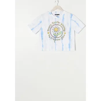 Sinsay - Batikovaný crop top SmileyWorld® - modrá - 7051K-05X - 7051K-05X-M