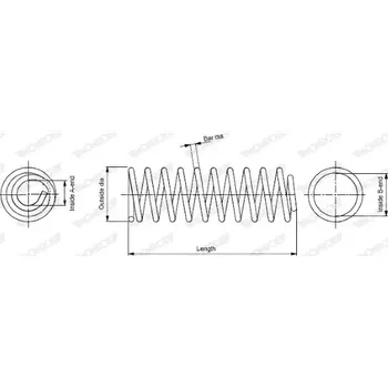 Auto-moto MONROE Pružina podvozku MO SP2224