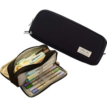 Penál Camerazar Černý tříkomorový penál klasický organizér