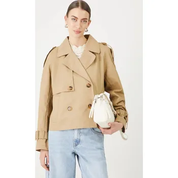 Dámský kabát Krátký trenčkot Medicine zelená barva, oversize RS25.KUD410 19X, vel. S