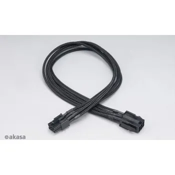 Kabel do PC AKASA FLEXA V6, prodloužení napájecího 6pin kabelu pro VGA/ 40cm AK-CBPW07-40BK