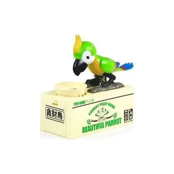 Pokladnička Leventi Pokladnička na mince - hladový papoušek - zelený