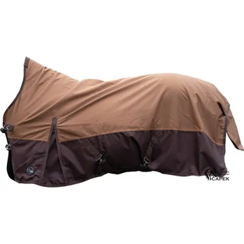 Deka pro koně Deka výběhová HKM -GLASGOW HN 300G- - Světle/Tmavě hnědá - 125cm