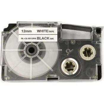 Pásek do tiskárny Allprint pro Casio XR-12WE1, 12mm x 8m, černý tisk / bílý podklad 500L00068