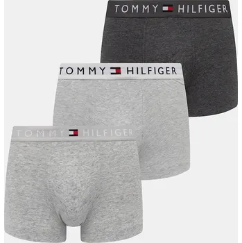 Boxerky Boxerky Tommy Hilfiger 3-pack pánské, šedá barva, UM0UM03521 90X, vel. L