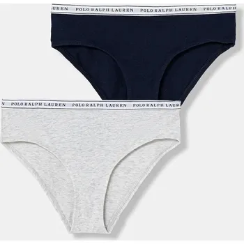 Kalhotky Dětské kalhotky Polo Ralph Lauren 2-pack šedá barva, 4P5039 90X, vel. 122-128