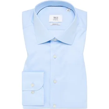 Pánská košile Košile Eterna Modern Fit Uni Twill modrá 8005_10X687 velikost: 42, délka rukávu: dlouhý rukáv