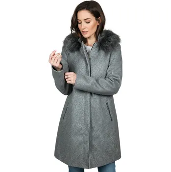 Dámský kabát Italia fashion kabát LUCIE Šedá 2XL