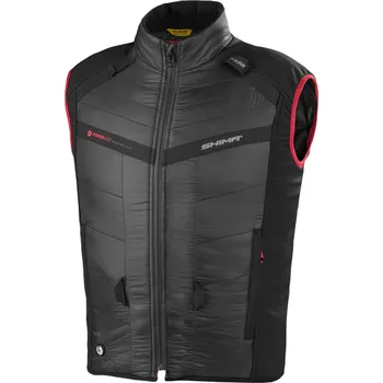 Moto bunda Shima Powerheat Vest černo-červená 3XL