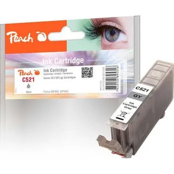 Peach C521 šedá kompatibilní s Canon CLI-521gy, 2937B001 313556