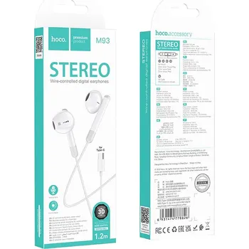 Handsfree HOCO M93 handsfree sluchátka / USB-C / bílé