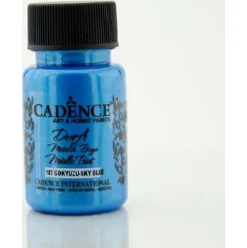 Speciální výtvarná barva Cadence Metalická akrylová barva Dora Metalic 50 ml Cadence: Nebesky modrá - sky blue 187