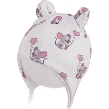Kojenecká čepice ROCKINO Dětská dvojitá jarní a podzimní čepice, myšky Varianta: 38cm
