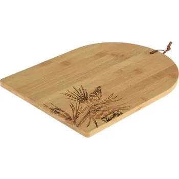 Vánoční servírovací tác z bambusu 35 × 26,5 × 1,5 cm, hnědá